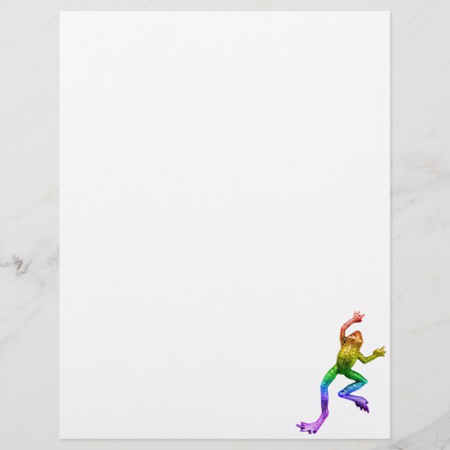 SlipperyJoe's regenbogenfarbener Frosch gerenderte Briefbogen (Vorderseite)