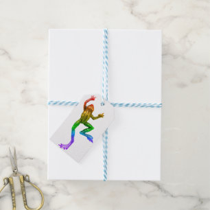 SlipperyJoe's regenbogenfarbener Frosch gerenderte Geschenkanhänger