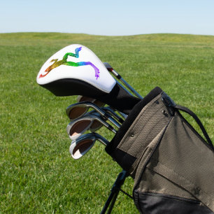 SlipperyJoe's regenbogenfarbener Frosch gerenderte Golf Headcover