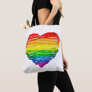 SlipperyJoes regenbogenfarbenes Herz mit kritzelig