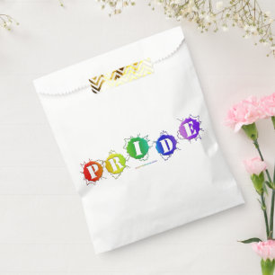 SlipperyJoe's regenbogenfarbenes Pride-Schild plat Geschenktütchen