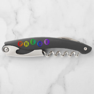 SlipperyJoe's regenbogenfarbenes Pride-Schild plat Kellnermesser