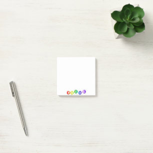 SlipperyJoe's regenbogenfarbenes Pride-Schild plat Post-it Klebezettel