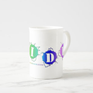 SlipperyJoe's regenbogenfarbenes Pride-Schild plat Prozellantasse
