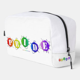 SlipperyJoe's regenbogenfarbenes Pride-Schild plat Waschbeutel
