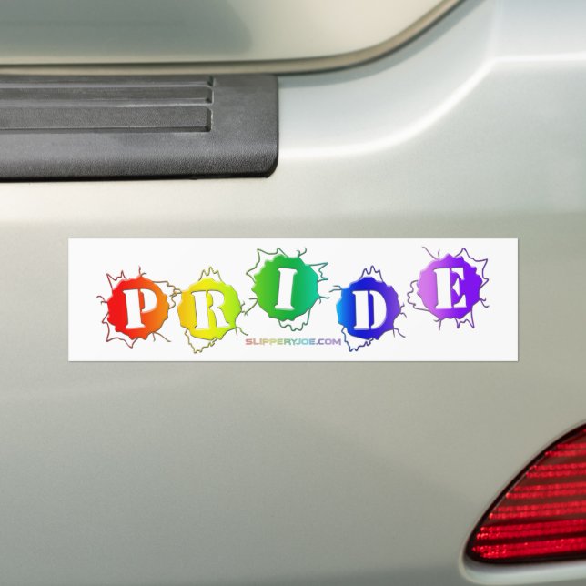SlipperyJoe's regenbogenfarbenes Stolz-Zeichen dor Autoaufkleber (Auf Auto)