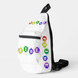 SlipperyJoe's regenbogenfarbenes Stolz-Zeichen dor Crossbody Bag