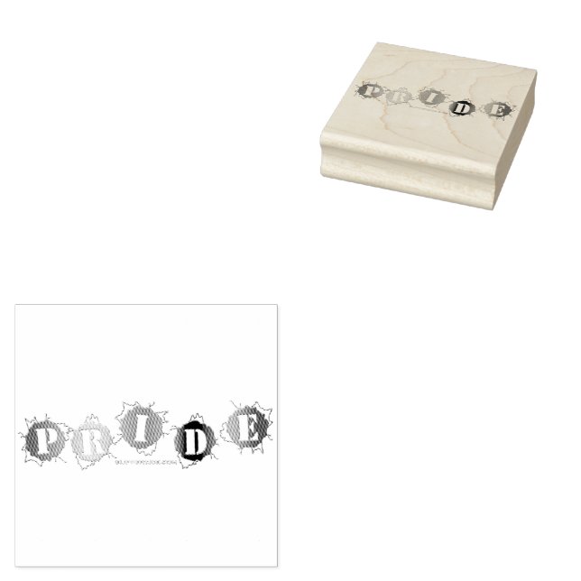 SlipperyJoe's regenbogenfarbenes Stolz-Zeichen dor Gummistempel (Stempel)