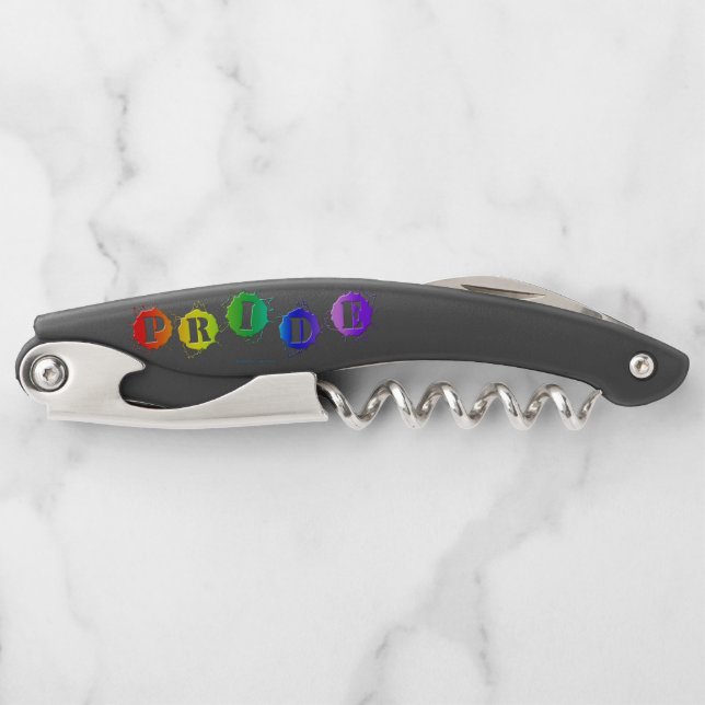 SlipperyJoe's regenbogenfarbenes Stolz-Zeichen dor Kellnermesser (Vorderseite)