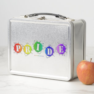 SlipperyJoe's regenbogenfarbenes Stolz-Zeichen dor Metall Brotdose