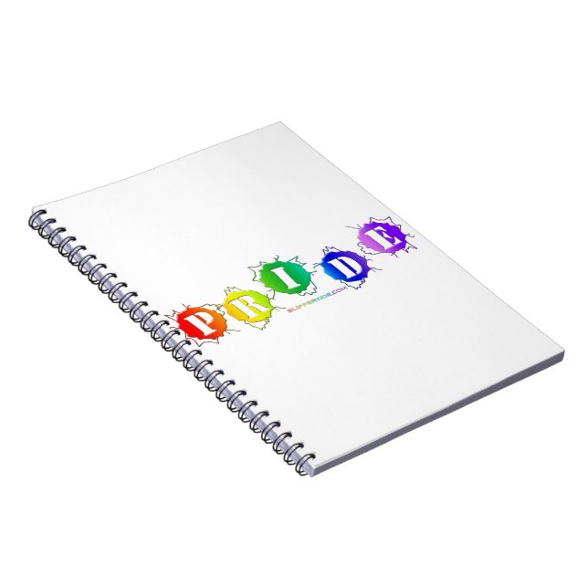 SlipperyJoe's regenbogenfarbenes Stolz-Zeichen dor Notizblock (Rechte Seite)