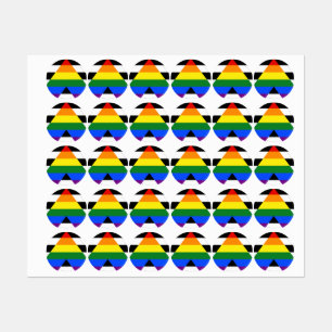 SlipperyJoes Regenbogenflagge für gerade Verbündet Etiketten