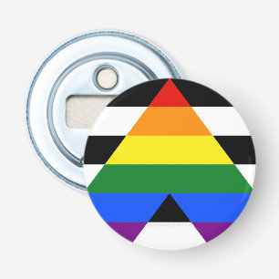 SlipperyJoes Regenbogenflagge für gerade Verbündet Flaschenöffner