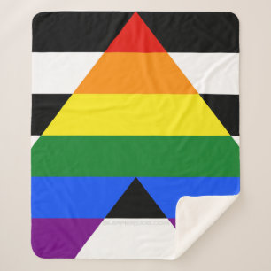 SlipperyJoes Regenbogenflagge für gerade Verbündet Sherpadecke