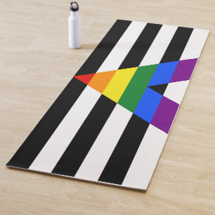 SlipperyJoes Regenbogenflagge für gerade Verbündet Yogamatte