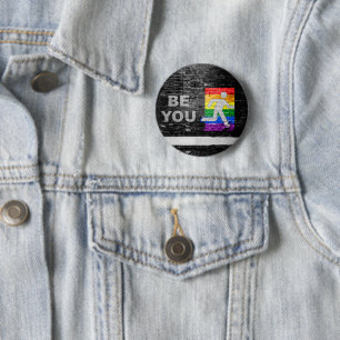 SlipperyJoes Regenbogenstolz-Farben-Panel Stadtbil Button