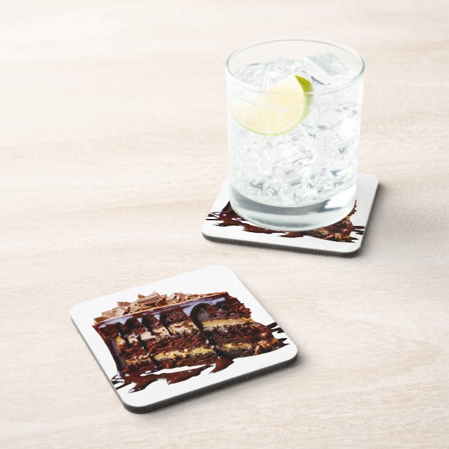 SlipperyJoe's reine Schokoladenkuchen Dekadenz rei Getränkeuntersetzer (Rechte Seite)