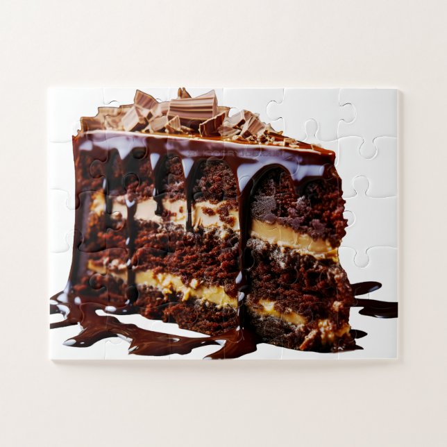 SlipperyJoe's reine Schokoladenkuchen Dekadenz rei Puzzle (Horizontal)