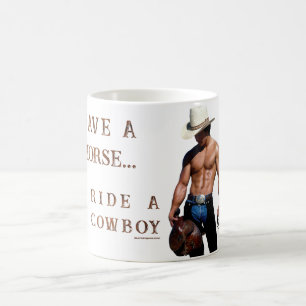 SlipperyJoe's rette Pferd reit Stroh Cowboyhut Mus Kaffeetasse