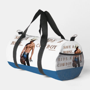 SlipperyJoe's rette Pferd reite Strohhut Cowboyhut Duffle Bag