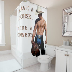 SlipperyJoe's rette Pferd reite Strohhut Cowboyhut Duschvorhang