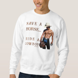 SlipperyJoe's rette Pferd reite Strohhut Cowboyhut Sweatshirt