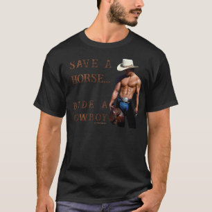 SlipperyJoe's rette Pferd reite Strohhut Cowboyhut T-Shirt