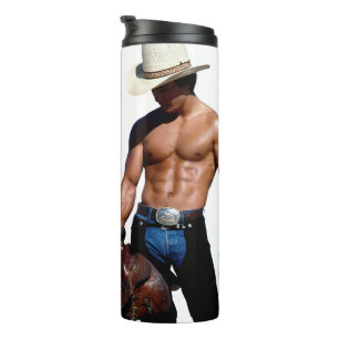 SlipperyJoe's rette Pferd reite Strohhut Cowboyhut Thermosbecher