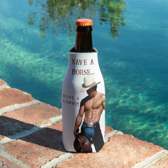 SlipperyJoe's rettend Pferderückfahrt Strohhut Flaschenkühler (In Situ Pool)