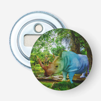 SlipperyJoe's rhinoceros lush tropical setting pri Flaschenöffner