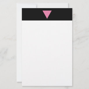 SlipperyJoe's rosa Dreiecksflagge hellrosa Symbol Briefpapier
