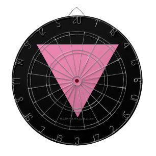 SlipperyJoe's rosa Dreiecksflagge hellrosa Symbol Dartscheibe