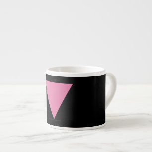 SlipperyJoe's rosa Dreiecksflagge hellrosa Symbol Espressotasse