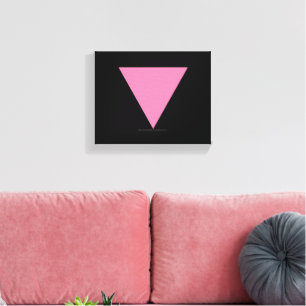 SlipperyJoe's rosa Dreiecksflagge hellrosa Symbol Leinwanddruck