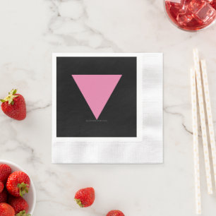 SlipperyJoe's rosa Dreiecksflagge hellrosa Symbol Serviette