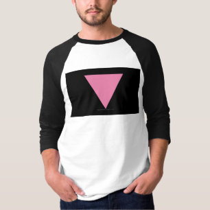SlipperyJoe's rosa Dreiecksflagge hellrosa Symbol T-Shirt