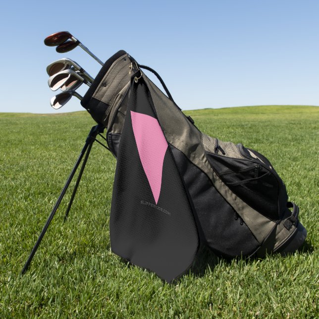 SlipperyJoe's rosa Triangle-Symbol in rosa Golfhandtuch (Gras)