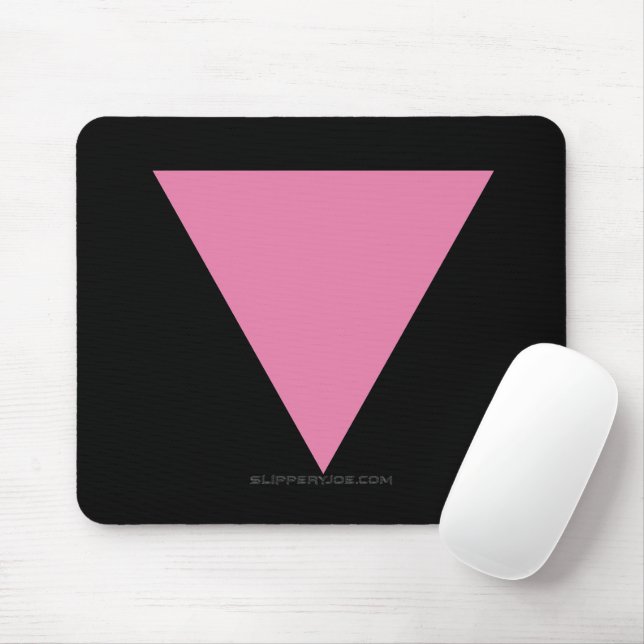 SlipperyJoe's rosa Triangle-Symbol in rosa Mousepad (Mit Mouse)