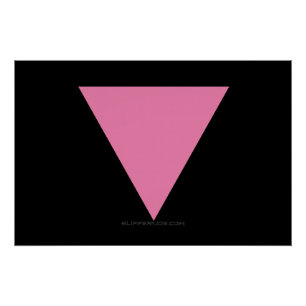SlipperyJoe's rosa Triangle-Symbol in rosa Poster