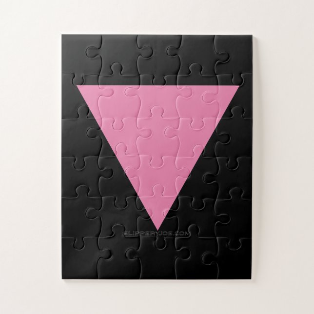 SlipperyJoe's rosa Triangle-Symbol in rosa Puzzle (Vertikal)