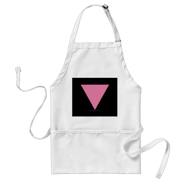 SlipperyJoe's rosa Triangle-Symbol in rosa Schürze (Vorne)