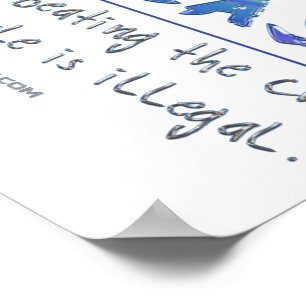 SlipperyJoe's Sarcasm schlägt illegale lustige Slo Poster