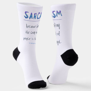 SlipperyJoe's Sarkasmus poliertes Metall-Illusion  Socken