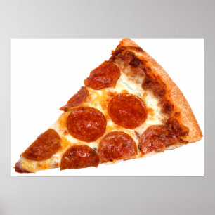 SlipperyJoe's Scheibenpizza Pepperoni-Käse-Leckere Poster