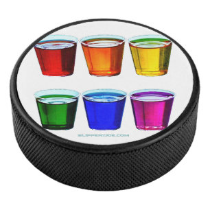 SlipperyJoe's Schnapsgläser sechs Tassen horizonta Eishockey Puck