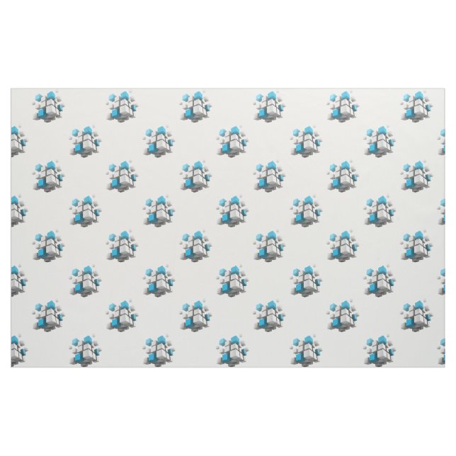 SlipperyJoe's schwebender Cluster aus Würfeln in v Stoff (Yard (91,4 cm))