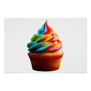 SlipperyJoe's schwindelerregender Regenbogen-Cupca Poster
