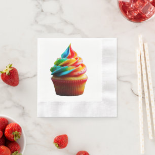 SlipperyJoe's schwindelerregender Regenbogen-Cupca Serviette