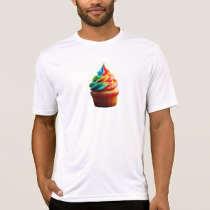 SlipperyJoe's schwindelerregender Regenbogen-Cupca T-Shirt