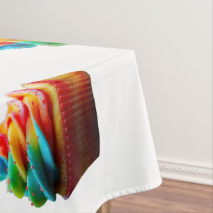 SlipperyJoe's schwindelerregender Regenbogen-Cupca Tischdecke